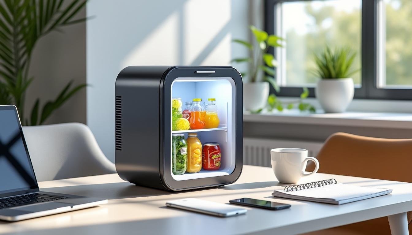 Stay Cool at Work ️: Portable Office Mini Fridge Essentials 🧊