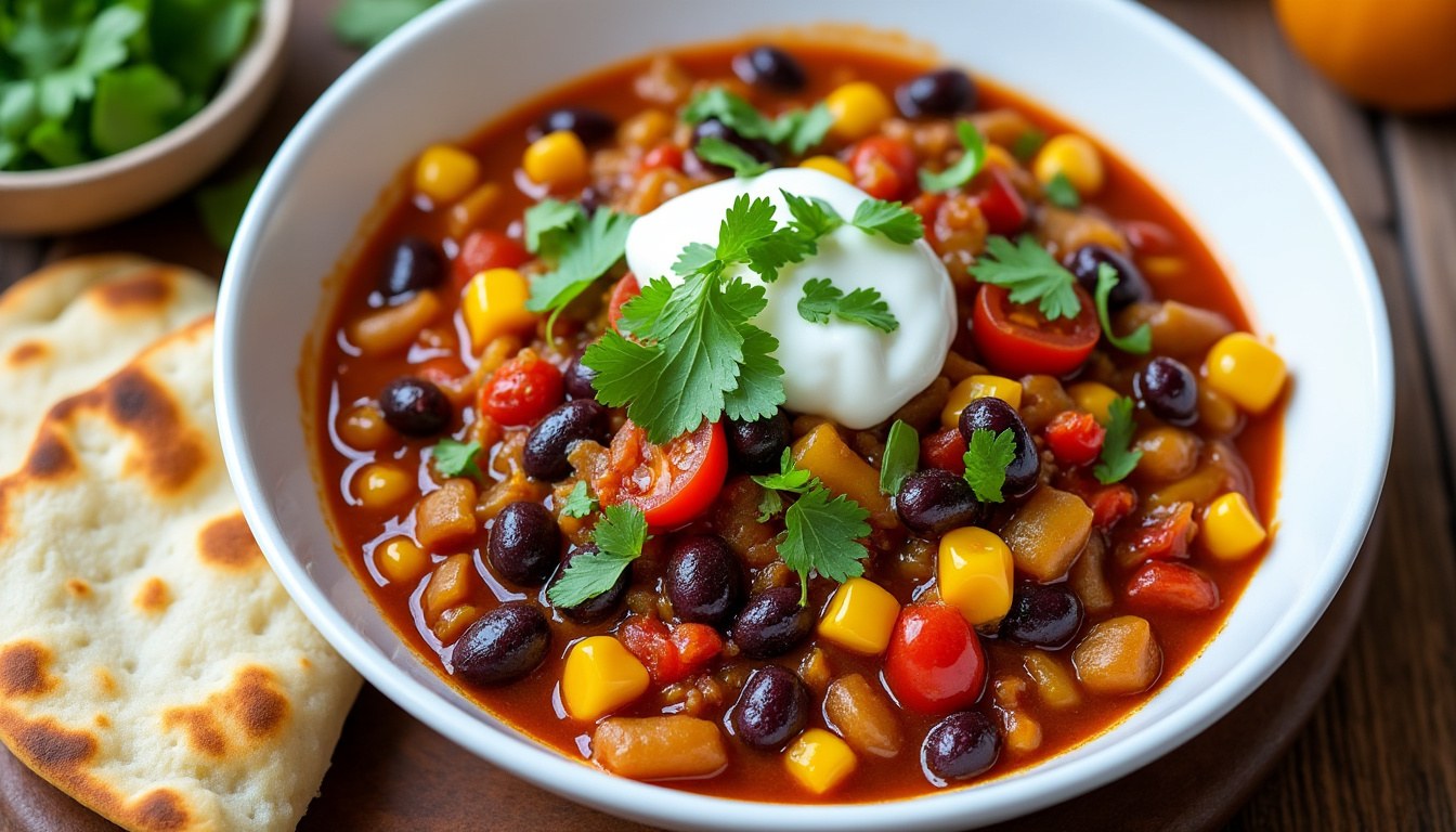 discover a delicious and nutritious bean chilli recipe that's perfect for a hearty vegetarian meal. packed with flavor and healthy ingredients, it's ideal for any occasion.
