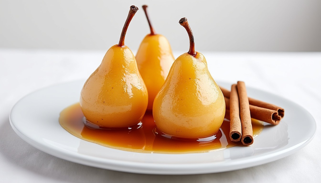 discover how to make an elegant and simple poached pears dessert with this easy recipe. perfect for a sophisticated and delicious fruit treat.
